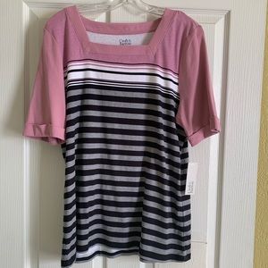 Croft and Barrow Lavender and Gray Shirt